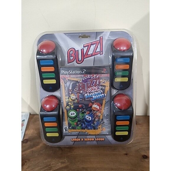 Buzz! Junior: Robo Jam w/ 4 Buzzers for PS2 — New Factory Sealed — 2007 Sony - Picture 1 of 7
